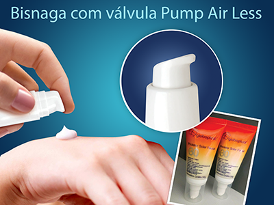 BISNAGAS COM VÁLVULA PUMP AIR LESS